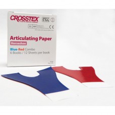 Артикуляц бумага подкова 89мкм красно-синяя (6 бл х 12шт) Crosstex
