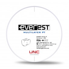 Диск циркониевый Everest  Multilayer PT, многослойный, размер 98х14мм, оттенок BL3, UNC Inc (Корея)